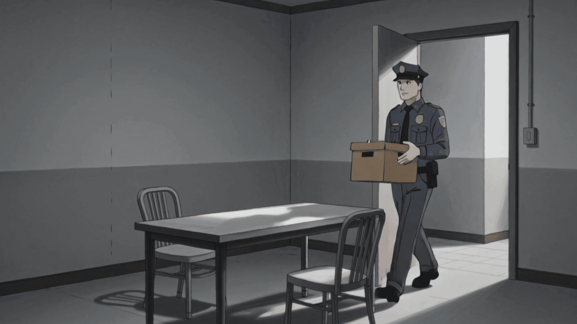 AI-generated feedback screen scoring the learner’s interrogation strategy
