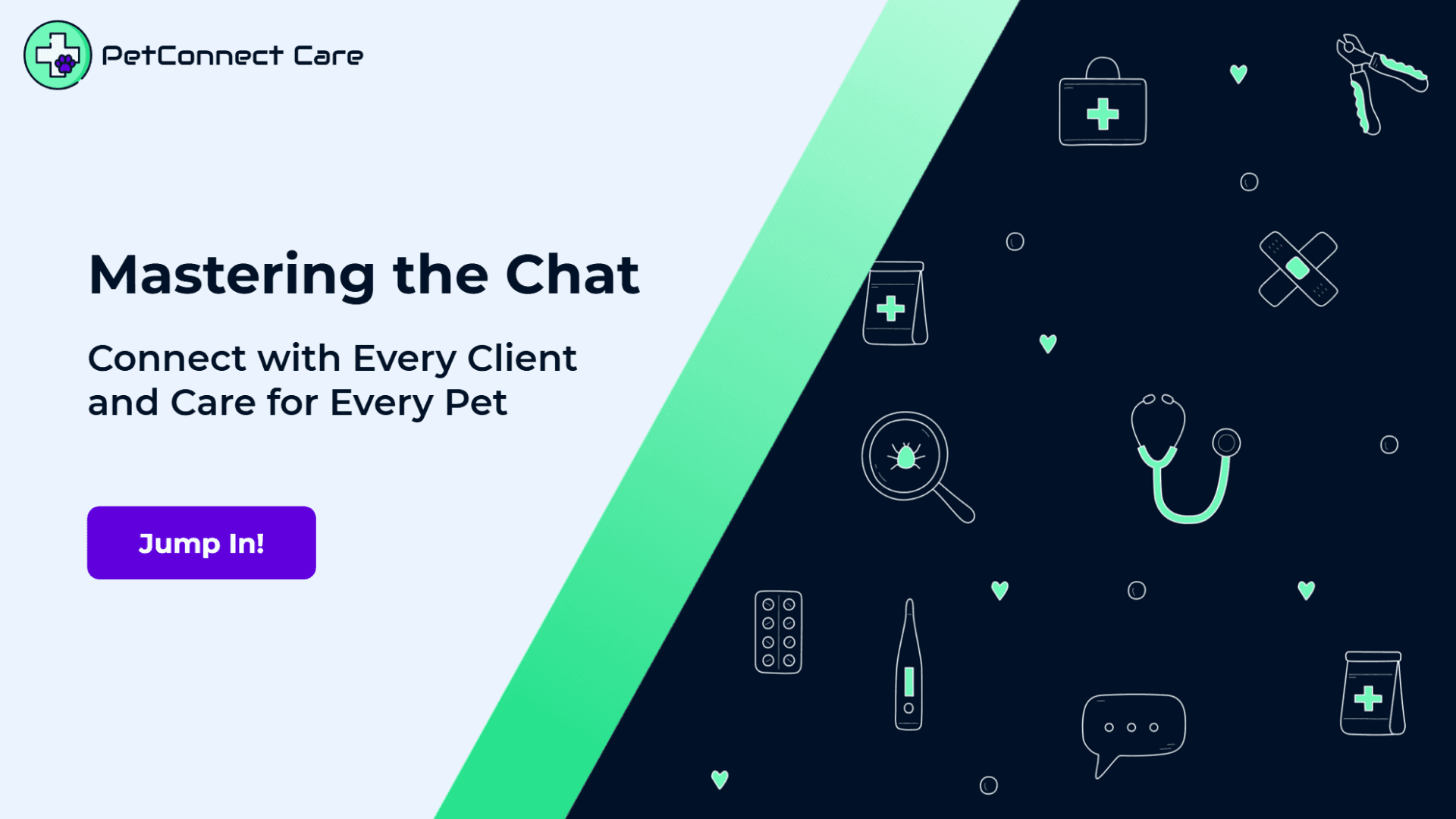 Mastering the Chat title screen for the PetConnect Care simulation